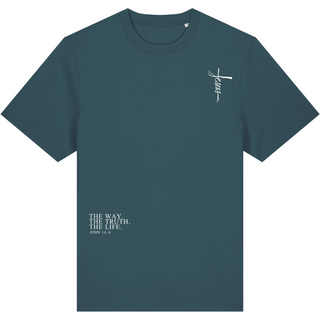 Jesus cross front and back print oversized shirt