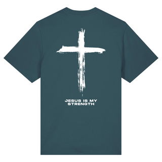 Jesus is my strength Oversized Shirt BackPrint