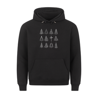 Christmas Trees and Cross Hoodie