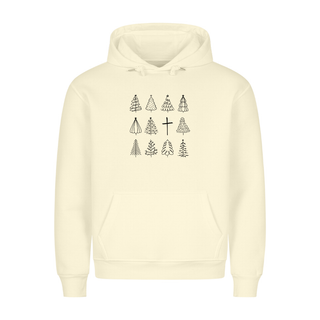 Christmas Trees and Cross Hoodie