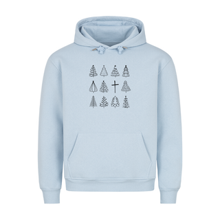 Christmas Trees and Cross Hoodie