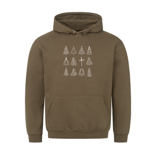 Christmas Trees and Cross Hoodie