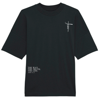 Jesus cross front and back print oversized shirt