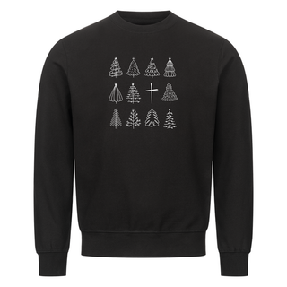 Kerstbomen en Cross Sweatshirt