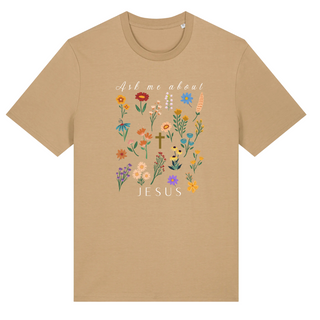 Ask me about Jesus - Little Flowers Shirt