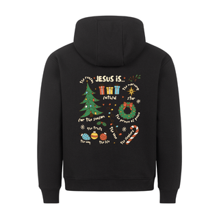 Jesus is Christmas colored Hoodie BackPrint