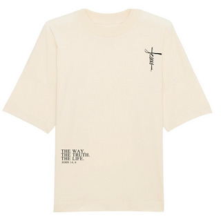 Jesus cross front and back print oversized shirt