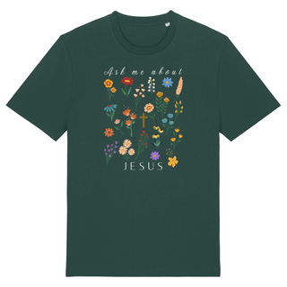 Ask me about Jesus - Little Flowers Shirt