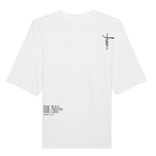 Jesus cross front and back print oversized shirt