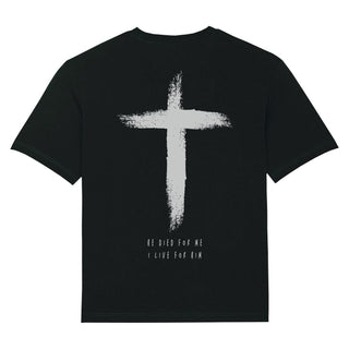 He Died Oversized T-Shirt BackPrint Black Friday Sale