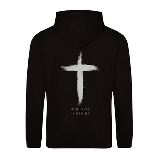 Aktion: He died Hoodie BackPrint