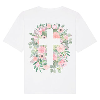 Flower Cross Premium Oversized T-Shirt Summer SALE