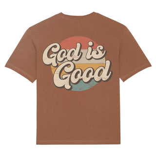 God Is Good Retro Circle Oversize T-Shirt Summer Sale