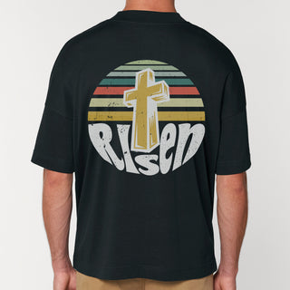 Risen Retro Ostern Premium Oversized Shirt BackPrint Summer SALE