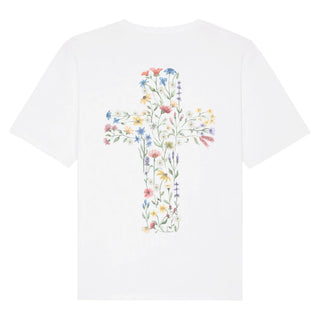 Flower Cross Oversized Shirt BackPrint Summer SALE