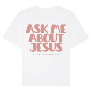 Ask me about Jesus Vintage Oversized Shirt BackPrint Summer SALE