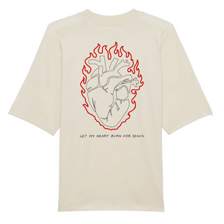 Let my Heart burn for Jesus BackPrint Oversize Shirt