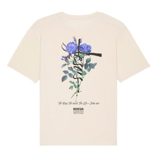 Jesus Flower Cross Oversized Shirt BackPrint Summer SALE