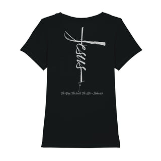 Jesus Cross Women's T-Shirt BackPrint Black Friday Sale