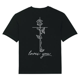 Jesus loves you Rose Oversized Shirt BackPrint Summer SALE