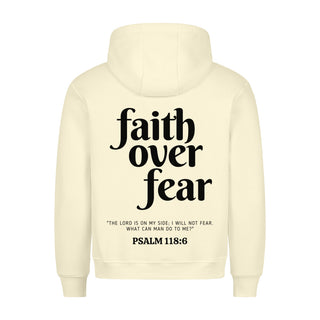 Faith over Fear Psalm 118:6 Hoodie Back Print Christmas Sale