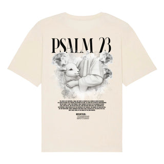 Psalm 23 streetwear oversized T-shirt met backprint lenteuitverkoop