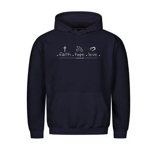 Geloof hoop liefde hoodie voorjaarsuitverkoop