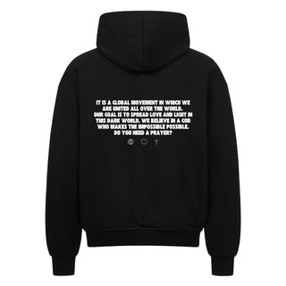 Wereldwijde Faith Crew Oversized Hoodie met voor- en achterkantprint lente-uitverkoop