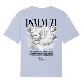 Psalm 23 streetwear oversized T-shirt met backprint lenteuitverkoop