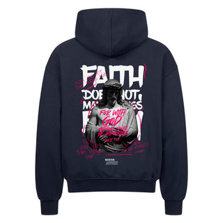 Aktion: Faith makes it possible Oversized Zipper Hoodie BackPrint