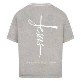 Jesus Cross Washed Oversized Shirt Summer SALE