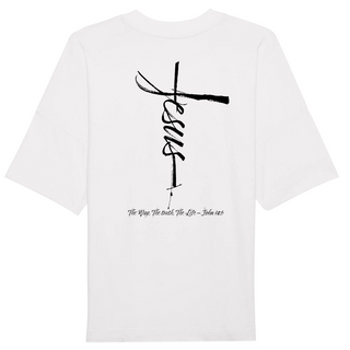 Jesus cross front and back print oversized shirt