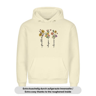 Faith Hope Love Flower Hoodie