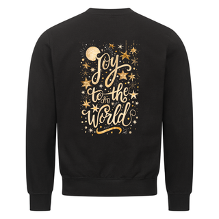 Joy to the World golden Christmas Sweatshirt Backprint