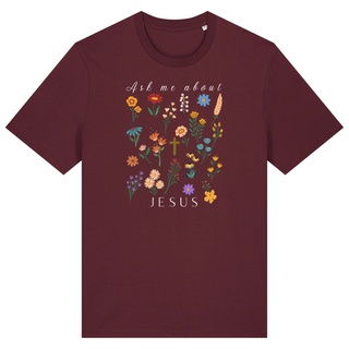 Ask me about Jesus - Little Flowers Shirt