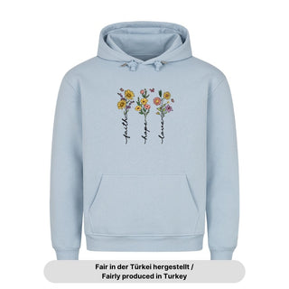 Faith Hope Love Flower Hoodie