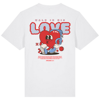 Walk in his Love Oversized Shirt BackPrint