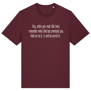 Hey, when you read this text shirt