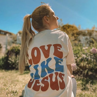 Love Like Jesus Oversized Shirt BackPrint (Sommershirt)