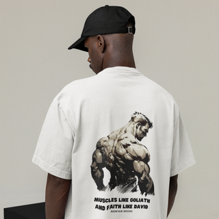 Muscles like Goliath Gym Oversized Shirt BackPrint