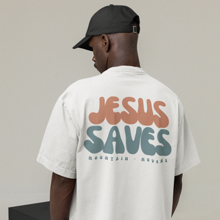 Jesus Saves Oversized Shirt BackPrint