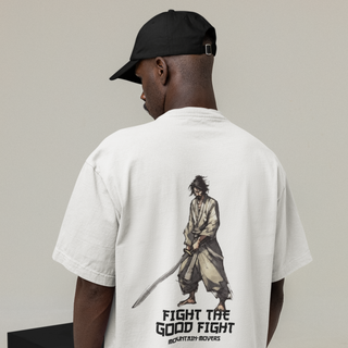Fight the good Fight Gym Oversized Shirt BackPrint