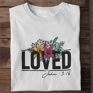 Loved John 3:16 Frauen T-Shirt Summer SALE