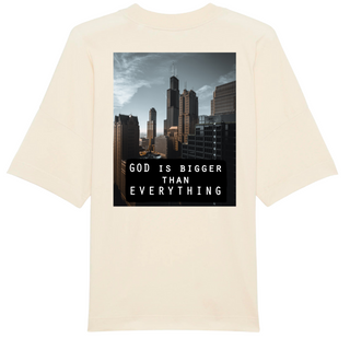 God is bigger Oversized Shirt BackPrint Summer SALE