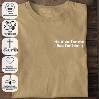 he died for me (minimalistisch) Unisex Shirt