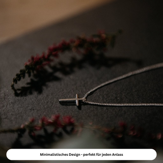 minimalist 925 silver cross necklace