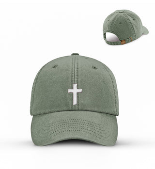 Kreuz  - Vintage Dad Cap mit Stick Summer SALE