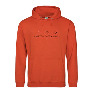 Geloof hoop liefde hoodie voorjaarsuitverkoop