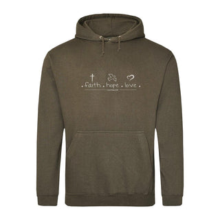 Geloof hoop liefde hoodie voorjaarsuitverkoop