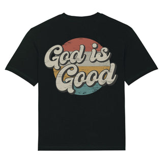 God Is Good Retro Circle Oversize T-Shirt Summer Sale